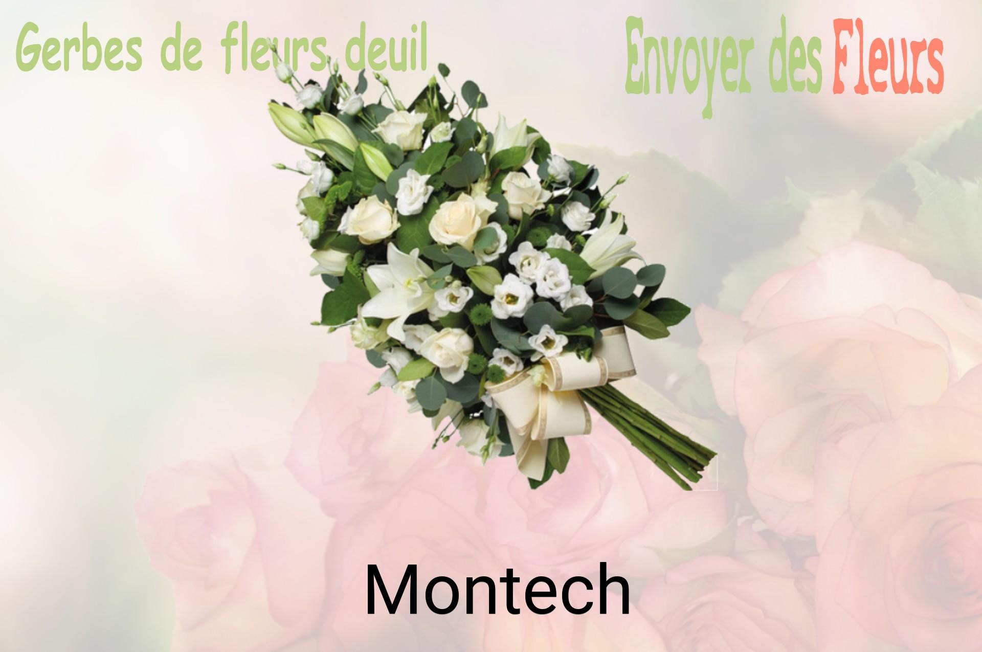 Gerbe de fleurs de deuil livrée à Montech